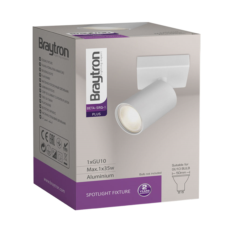 Spot saillie BETA-T1 Alu GU10 35W Blanc – Image 4