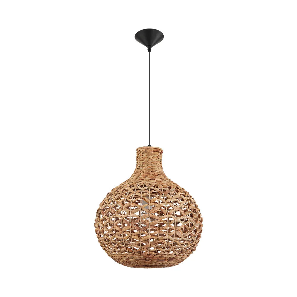 Suspension décorative 1xE27 23W IP20 – Design Rotin naturel – Image 3